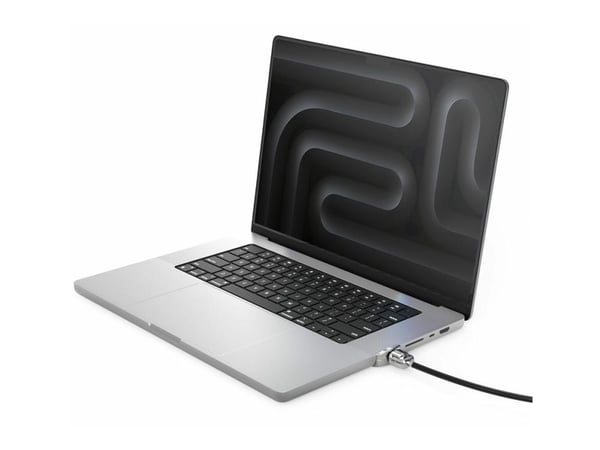 Compulocks Ledge Lock Adapter for MacBook Pro 16" M1, M2 & M3 with Keyed Cable Lock - Sikkerhetssporlåsadapter - med nøkkellås - for Apple MacBook ...