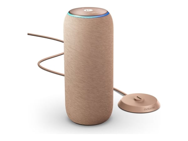 Motorola Moto sound flow - Høyttaler - for bærbar bruk - trådløs - Bluetooth, Wi-Fi - Appstyrt - 30 watt - toveis - pantone varm taupe