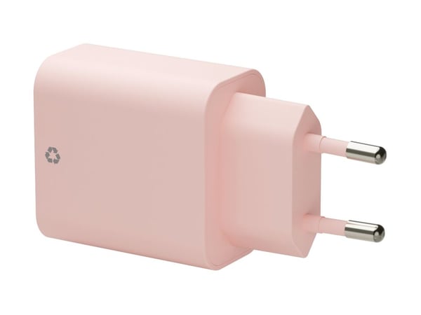 DBRAMANTE WALL CHARGER USB-C 20W+USB A 18W PNK