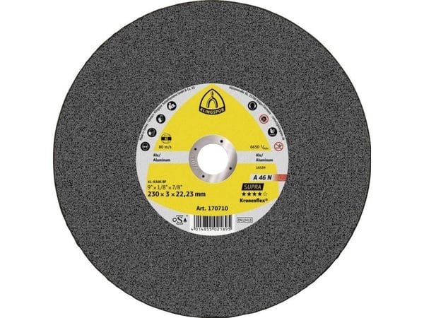 Klingspoor aluminiumskjæreskive 230 mm x 3,0 mm x 22,2 mm A46N Supra