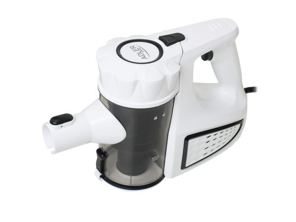 Adler AD 7036W, 2-i-1 stavstøvsuger, Uten pose, Svart, Hvit, 1,5 l, Tørr, EPA
