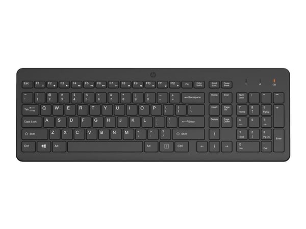 HP 220 - Tastatur - trådløs - 2.4 GHz - Storbritannia - svart - resirkulerbar emballasje