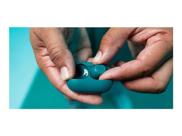 JLab Audio Go POP ANC - True wireless-hodetelefoner med mikrofon - i øret - Bluetooth - aktiv støydemping - sjøgrønn