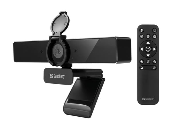 Sandberg Pro Remote - Webbkamera - färg - 8 MP - 3840 x 2160 - 4K - ljud - USB
