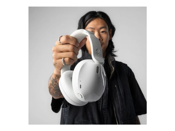 Skullcandy HESH 540 - Hodetelefoner med mikrofon - full størrelse - Bluetooth - trådløs, kablet - aktiv støydemping - 3,5 mm jakk - benfarget