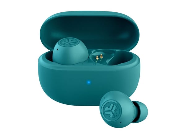 JLab Audio Go POP ANC - True wireless-hodetelefoner med mikrofon - i øret - Bluetooth - aktiv støydemping - sjøgrønn