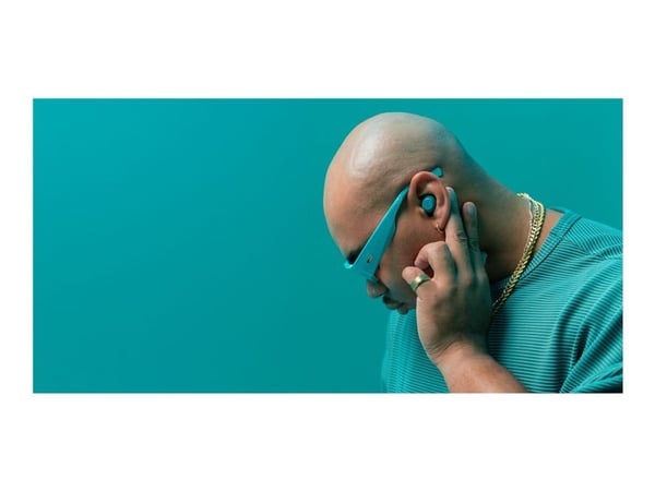 JLab Audio Go POP ANC - True wireless-hodetelefoner med mikrofon - i øret - Bluetooth - aktiv støydemping - sjøgrønn