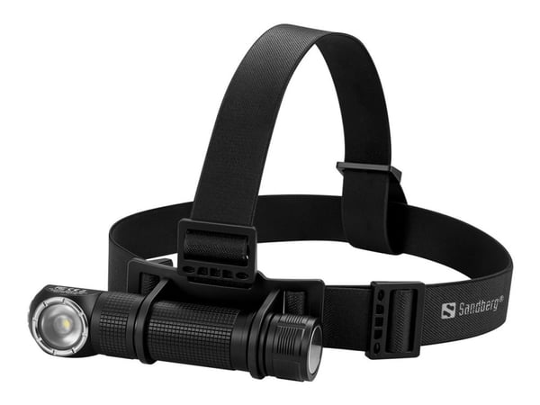 Sandberg 421-36, Taskulamppu otsanauhalla, musta, Alumiini, IP66, LED, 25 lm