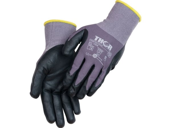Nitrilhandskar fingerstoppade THOR Flex Tech 10, svarta (12 st.)