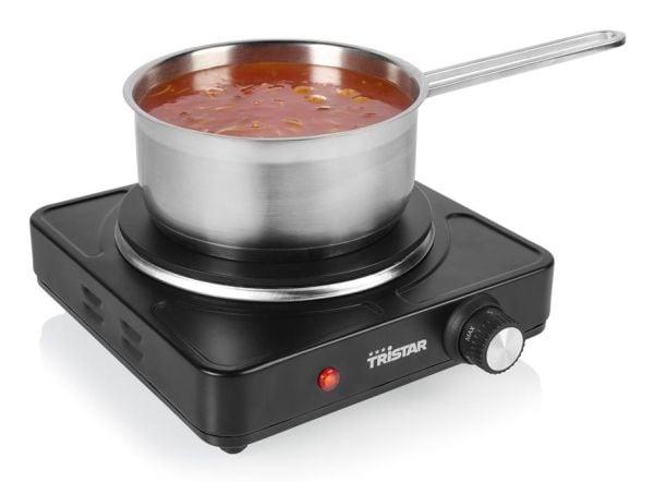 Tristar KP-6151, Svart, Benkeplate, 18.5 cm, Innebygde kokeplater, 1 zone(s), 1 zone(s)