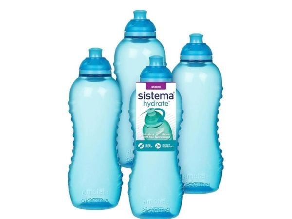 Squeeze-flaska 460 ml blå, 4-pack