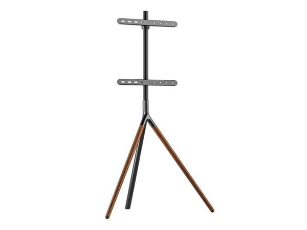 Sinox Tripod TV-golvstativ med svängbar topp. 45"-65". Mörkt trä/svart, 114,3 cm (45"), 165,1 cm (65"), 200 x 200 mm, 400 x 400 mm, 140°, Valnöt
