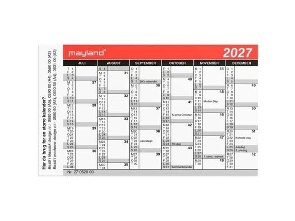 Mini kalender 2026