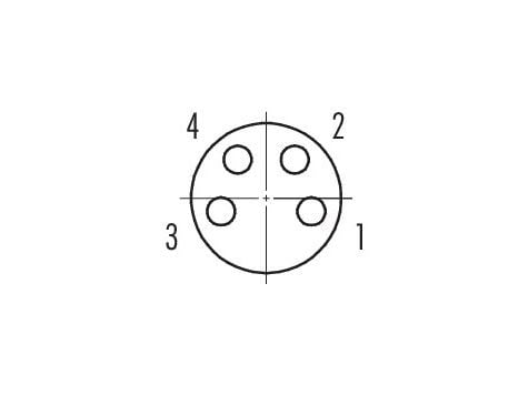 Binder 99-3376-100-04 Sensor, kontakt för manöverdon, M8 Anslutning, rak Polnummer (RJ): 4 1 st