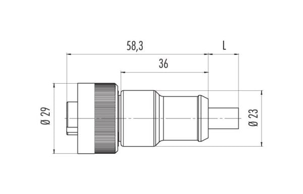 BINDER 79-0232-20-04, 2 m, naarasliitin, musta, polyvinyylikloridi (PVC), 400 V, EN 60204-1:2018 | EN IEC 63000:2018 | EN 60529:1991, EN IEC 63000:...