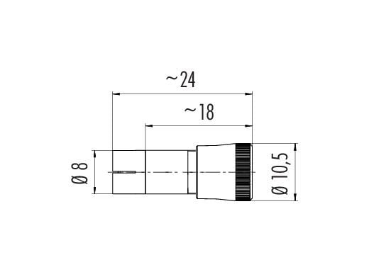 BINDER 09-9789-71-05, Snap-In, Hankoppling, Polyamid, Guld, Lödning, IP40