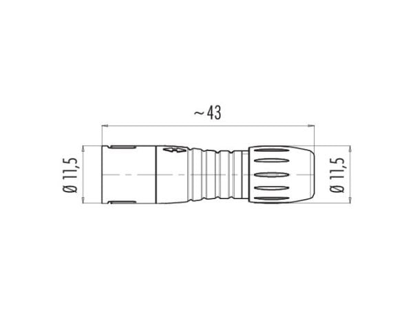 BINDER 99-9225-00-08, Snap-In, Hankjønn, Polyamid, Gull, Lodde, IP67