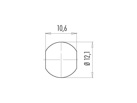 BINDER 99-9127-50-08, M12, Hankoppling, Polyamid, Guld, Lödning, IP67