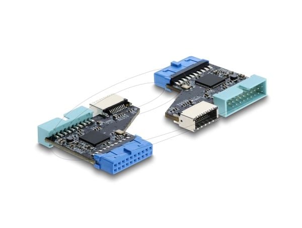 Delock USB 5 Gbps-hub 20-pinners hann til 1 x USB 5 Gbps 20-pinners hann og Type-E Key A hunn