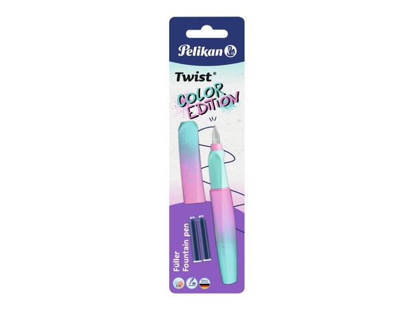 Pelikan 300010107, Mintfärgad, Rosa, Påfyllning med bläckpatronssystem, Blåsa, 1 styck, Tyskland
