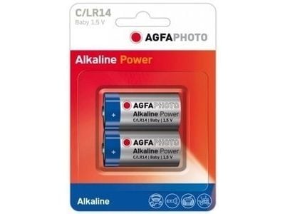 AgfaPhoto LR14 C-batteri R14 Alkali-mangan 1,5 V 2 stk.