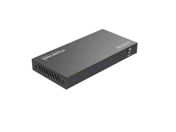 DELTACO - Video/audio switch - 3 inputs to 1 output, 8K@60Hz, with remote - 4 x HDMI - stasjonær