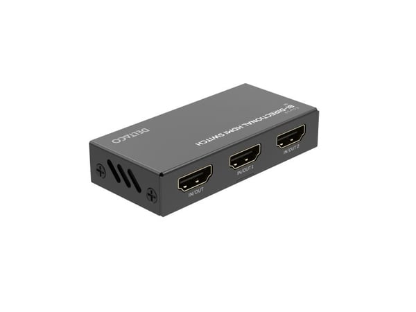 DELTACO - Video/audio switch - bidirectional, 1-2 or 2-1, 8K@60Hz - 3 x HDMI - stasjonær