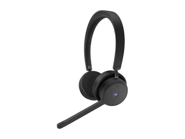 Lenovo - Hodesett - on-ear - Bluetooth - trådløs - USB-A via Bluetooth-adapter - svart - Certified for Microsoft Teams