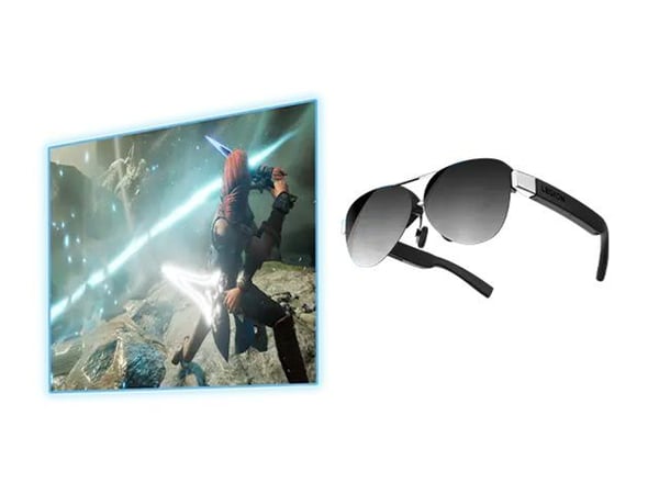 Lenovo Legion Glasses Gen 2, 1,52 cm (0.6"), 1920 x 1080 pikseliä, 800 cd/m², 38,5°, 3,2 m (126"), Painikkeet