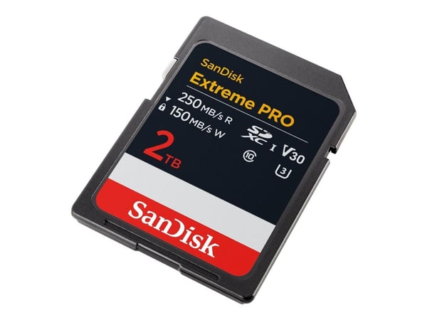 SanDisk Extreme Pro - Flashminnekort - 2 TB - Video Class V30 / UHS-I U3 / Class10 - SDXC UHS-I