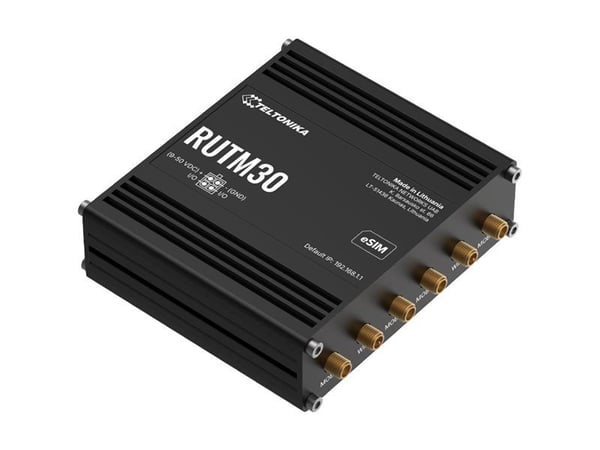 Teltonika RUTM30 - Trådløs ruter - WWAN 1-portssvitsj - 1GbE, PPP - Wi-Fi 5 - Dobbeltbånd - 5G, 4G, 3G - DIN-skinnemonterbar, overflatemonterbar, v...