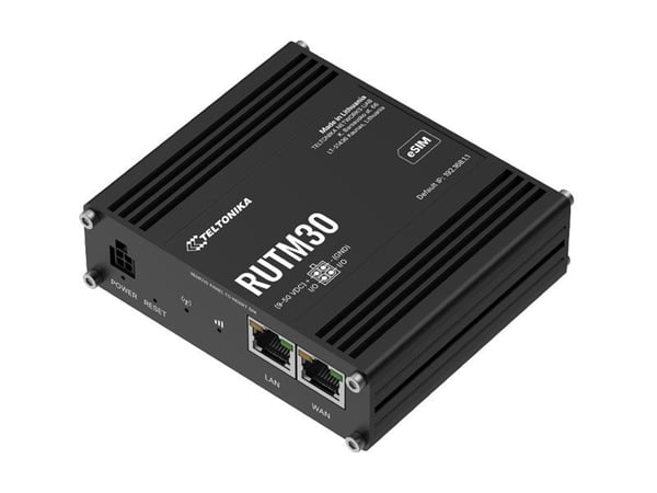 Teltonika RUTM30 - Trådløs ruter - WWAN 1-portssvitsj - 1GbE, PPP - Wi-Fi 5 - Dobbeltbånd - 5G, 4G, 3G - DIN-skinnemonterbar, overflatemonterbar, v...