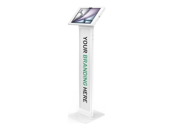 Compulocks iPad Air M2 & M3 13", Apex Enclosure Brandable Floor Stand - White - Stativ - for nettbrett - merkevaremulighet - låsbar - metall, polyp...