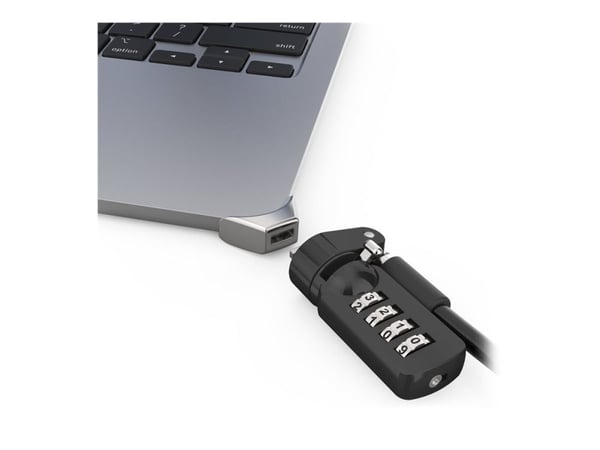 Compulocks Ledge Lock Adapter for MacBook Air 15" M2-M4 with Combination Cable Lock Silver - Sikkerhedspakke for system - kombinationslås - for App...