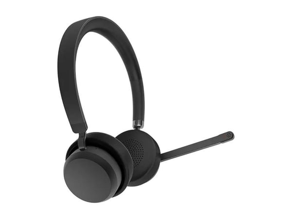 Lenovo - Hodesett - on-ear - Bluetooth - trådløs - USB-A via Bluetooth-adapter - svart - Certified for Microsoft Teams