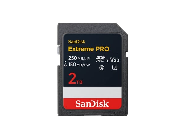 SanDisk Extreme Pro - Flashminnekort - 2 TB - Video Class V30 / UHS-I U3 / Class10 - SDXC UHS-I