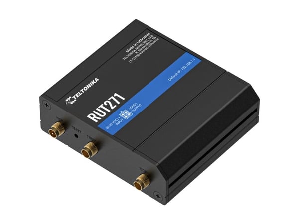Teltonika RUT271 - Trådløs ruter - maske - WWAN 2-port svitsj - 5G, LTE - 4G, 5G - DIN-skinnemonterbar, veggmonterbar, overflatemonterbar