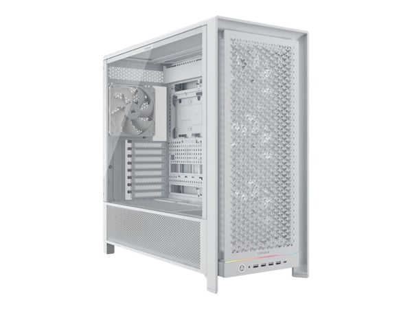 CORSAIR FRAME 5000D RS - Mid tower - utökad ATX - genomskinlig sidopanel (härdat glas) - ingen strömförsörjning (ATX) - vit - USB/ljud