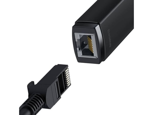 Baseus Lite Series USB til RJ45 nettverksadapter, 100 Mbps (svart)