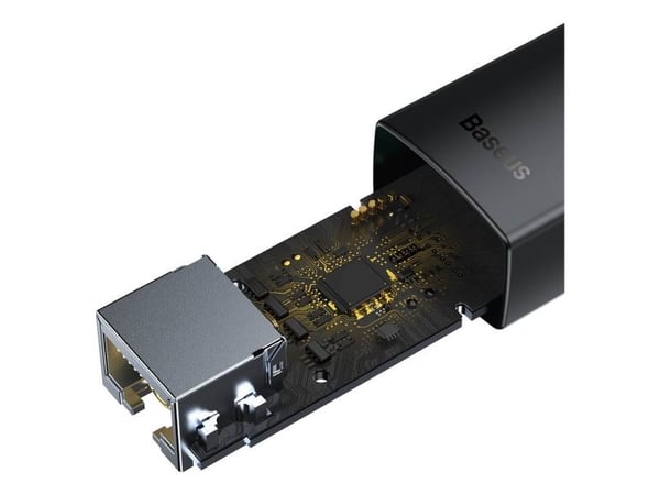 Baseus Lite Series USB til RJ45 nettverksadapter, 100 Mbps (svart)