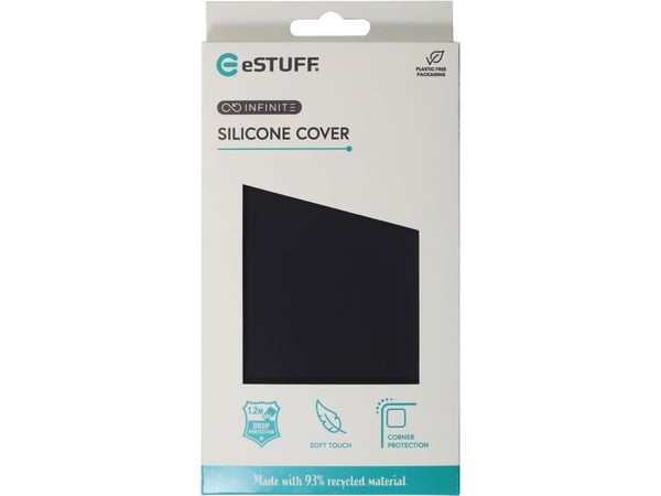 eSTUFF Infinite Riga - Baksidedeksel for mobiltelefon - MagSafe-samsvar - polykarbonat, silikon - svart - for Apple iPhone SE (2nd generation), SE ...