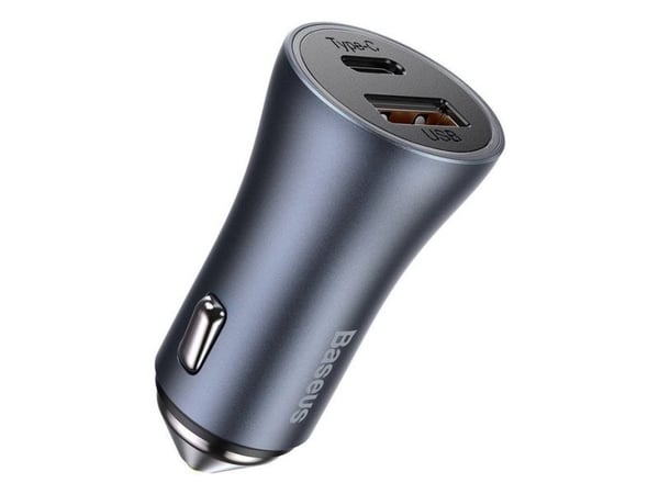 Baseus - Bilstrømadapter - 40 watt - 3 A - PD, QC (USB, USB-C) - på kabel: USB-C