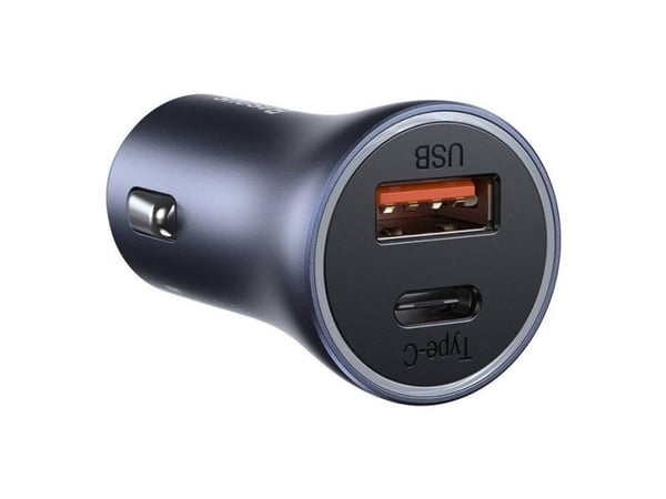 Baseus - Bilstrømadapter - 40 watt - 3 A - PD, QC (USB, USB-C) - på kabel: USB-C