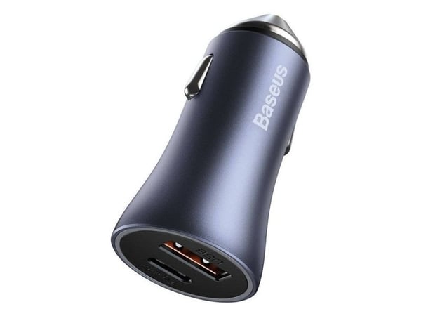 Baseus - Bilstrømadapter - 40 watt - 3 A - PD, QC (USB, USB-C) - på kabel: USB-C