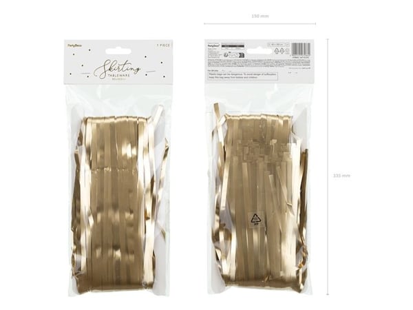 Folielist med tofsar guld 300x80cm