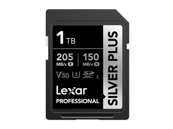 Lexar Professional SDXC SilverP UHS-I, 1 TB, SDXC, UHS-I, 205 MB/s, 150 MB/s, Sort