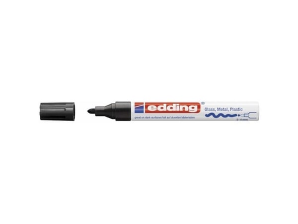 Edding 750 permanentti musta 2-4mm pyöreä kärki - (10 kpl)