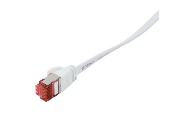LogiLink SlimLine - Koblingskabel - RJ-45 (hann) til RJ-45 (hann) - U/FTP, PiMF - CAT 6 - formstøpt, uten hindringer, flat - hvit