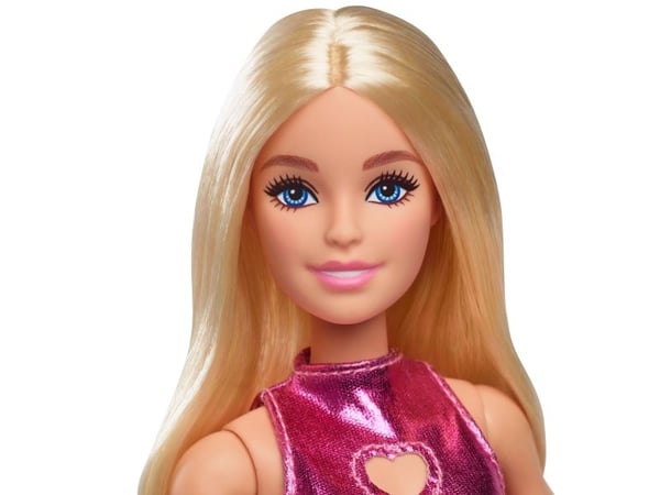 Barbie Fashionista Doll Pink Dress Heart Cutout