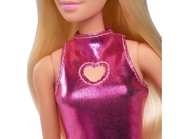Barbie Fashionista Doll Pink Dress Heart Cutout